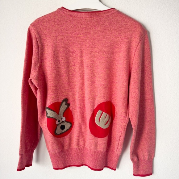 Rare MU SPORTS Golf Sweater with Embroided Logo Multicolor Women's Size 40 - Picture 2 of 11